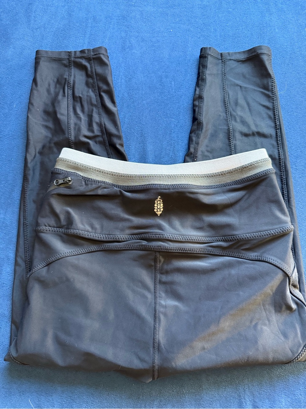 FP Movement by Free People Black High-Waist Active Leggings with Zip Pocket